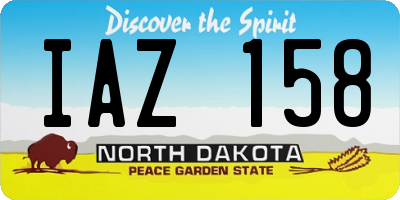 ND license plate IAZ158