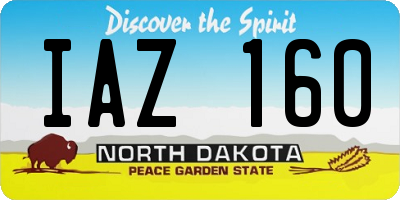 ND license plate IAZ160