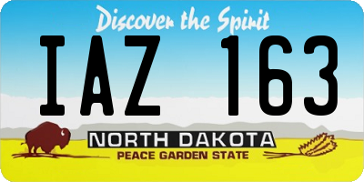 ND license plate IAZ163