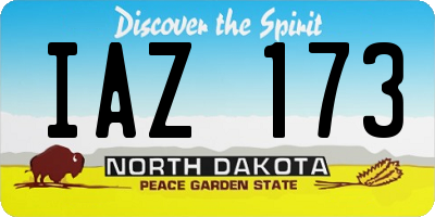 ND license plate IAZ173