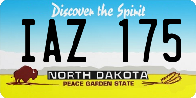 ND license plate IAZ175
