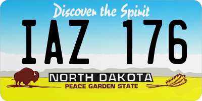 ND license plate IAZ176