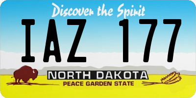 ND license plate IAZ177