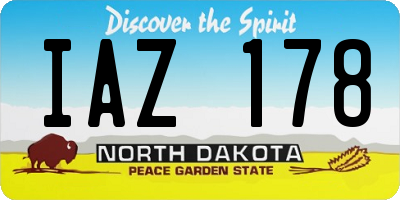 ND license plate IAZ178