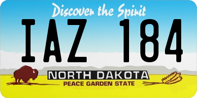 ND license plate IAZ184