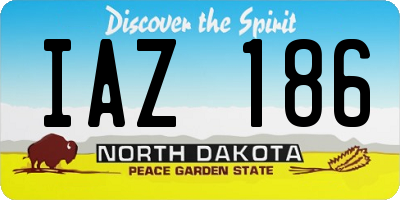 ND license plate IAZ186