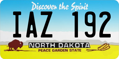ND license plate IAZ192