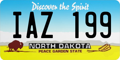 ND license plate IAZ199