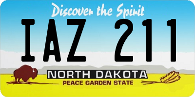 ND license plate IAZ211