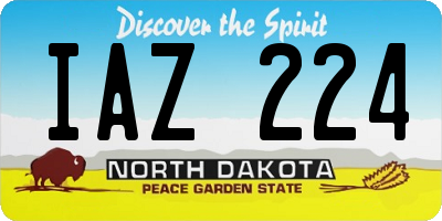ND license plate IAZ224