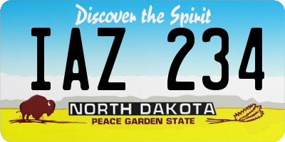 ND license plate IAZ234