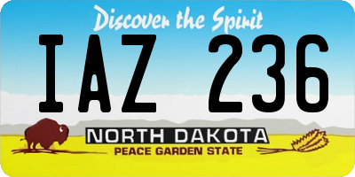 ND license plate IAZ236