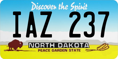 ND license plate IAZ237