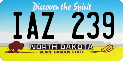 ND license plate IAZ239