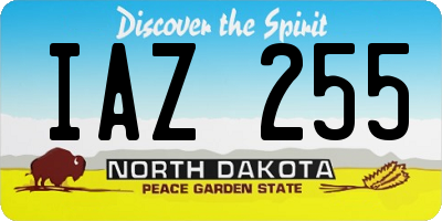 ND license plate IAZ255