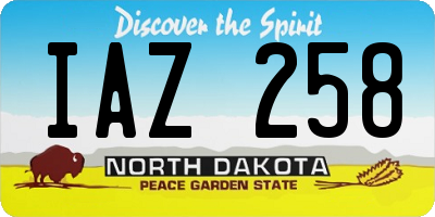 ND license plate IAZ258
