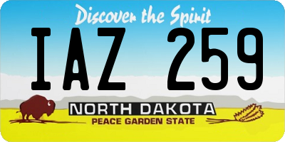 ND license plate IAZ259
