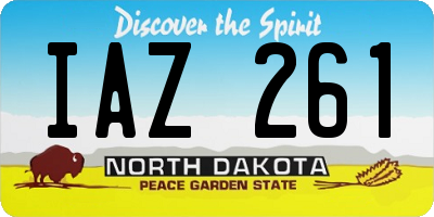 ND license plate IAZ261