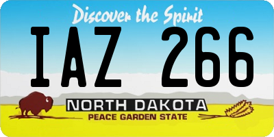 ND license plate IAZ266