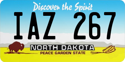 ND license plate IAZ267