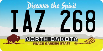 ND license plate IAZ268