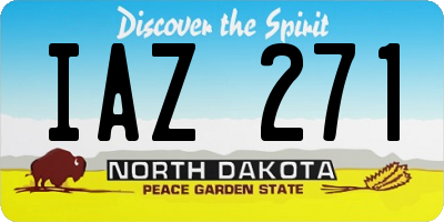 ND license plate IAZ271