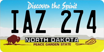 ND license plate IAZ274