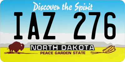 ND license plate IAZ276