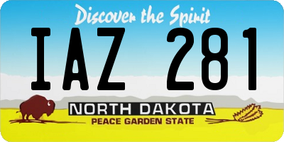 ND license plate IAZ281