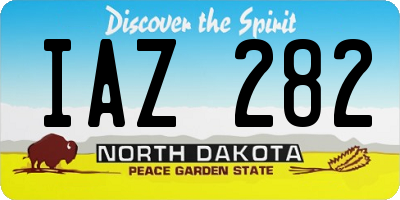 ND license plate IAZ282