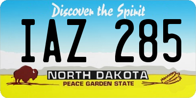 ND license plate IAZ285