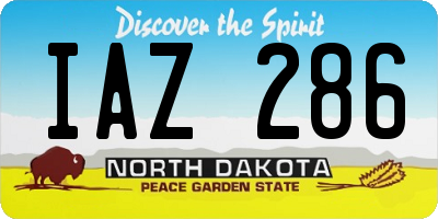 ND license plate IAZ286