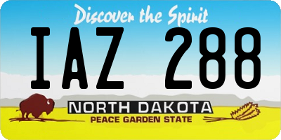 ND license plate IAZ288