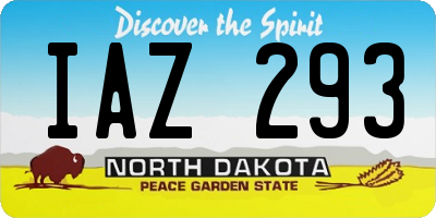 ND license plate IAZ293