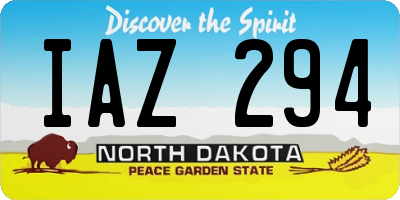 ND license plate IAZ294