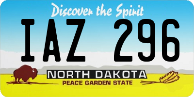 ND license plate IAZ296