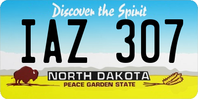 ND license plate IAZ307