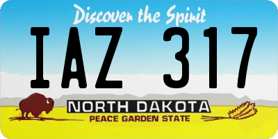 ND license plate IAZ317