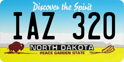 ND license plate IAZ320