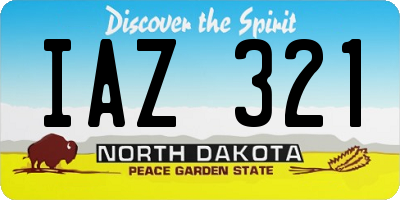 ND license plate IAZ321