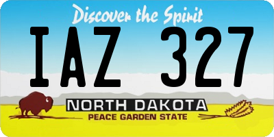 ND license plate IAZ327