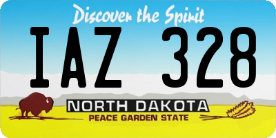 ND license plate IAZ328