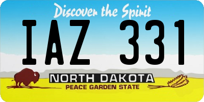 ND license plate IAZ331
