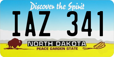 ND license plate IAZ341