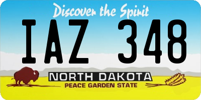 ND license plate IAZ348