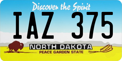 ND license plate IAZ375