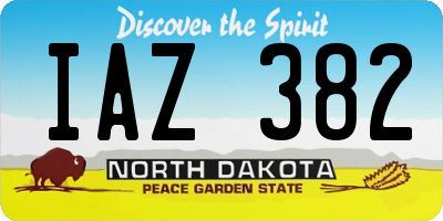ND license plate IAZ382