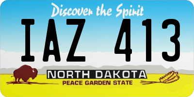 ND license plate IAZ413