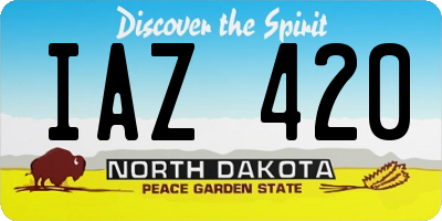 ND license plate IAZ420