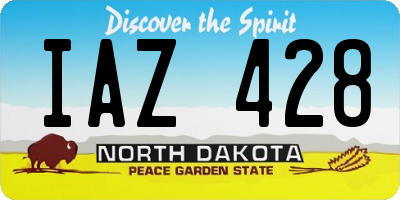 ND license plate IAZ428